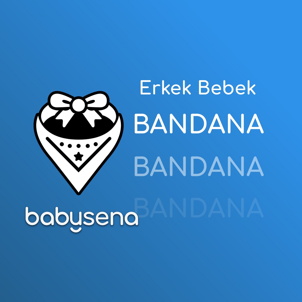 Erkek Bebek Giyim Bandana - Erkek Bebek Kıyafet Bandana - Erkek Bebek Tekstil Bandana